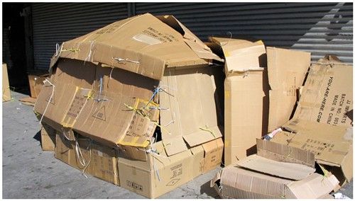 cardboard hosue